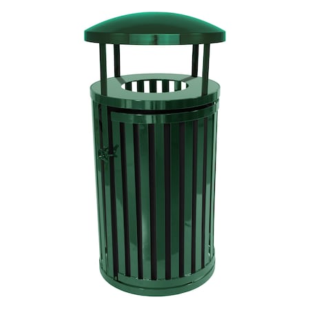 Ex-Cell Kaiser 45-Gal. Receptacle W/ Door & Canopy - Steel, Hunter Green Gloss SCTP-40 D HGR